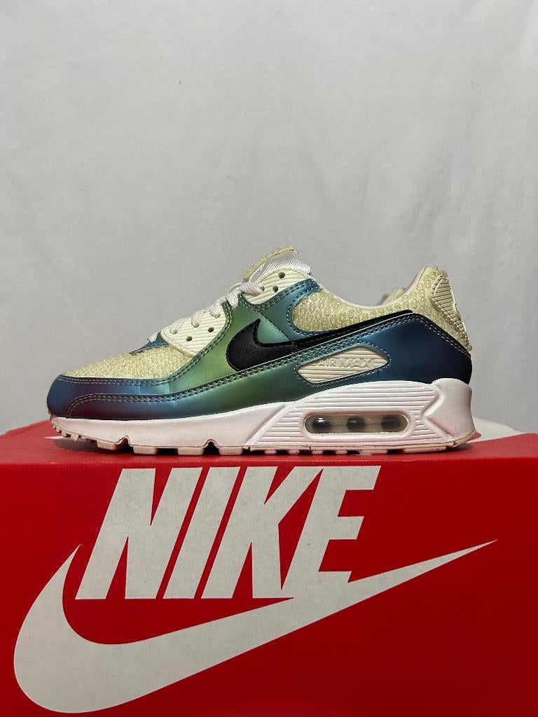 ALS NIEUW! Maat 40 - Nike Air Max 90 Bubble Pack White, Kleding | Dames, Schoenen, Verzenden, Wit, Nike, Nieuw