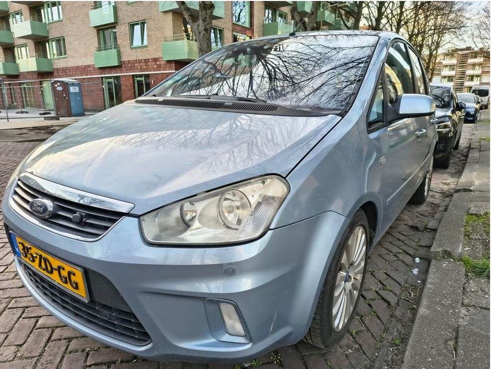 Ford C-Max titanium flexifuel 2008  druklager defect, Auto's, Voorwielaandrijving, Zwart, 4 cilinders, Blauw