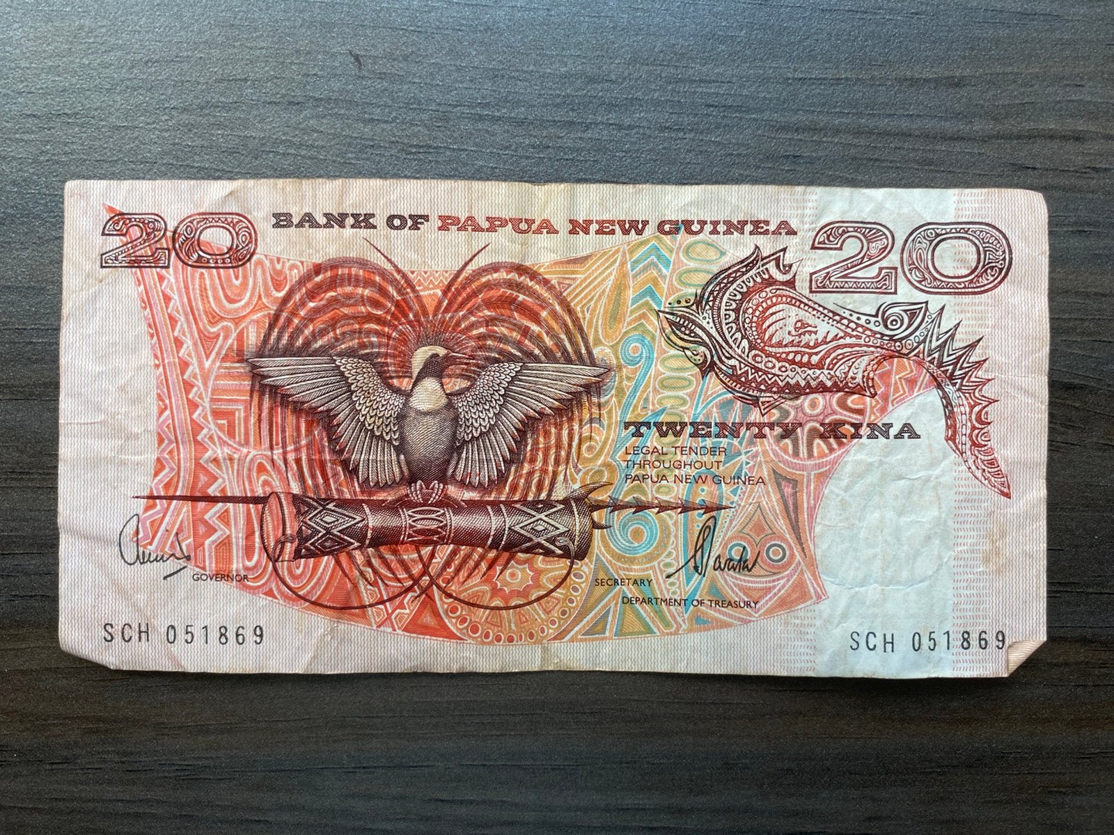 20 Kina Papoea Nieuw-Guinea 2000 p-10d, Ophalen of Verzenden, Los biljet