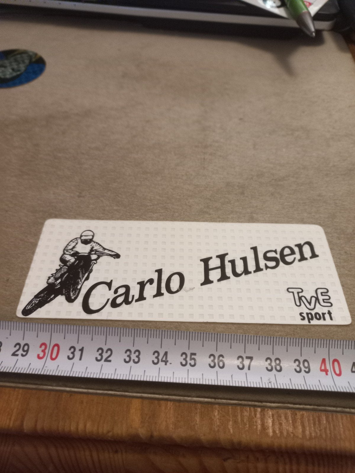 Sticker Carlo Hulsen TVE Sport Motocross, Verzamelen, Ophalen of Verzenden