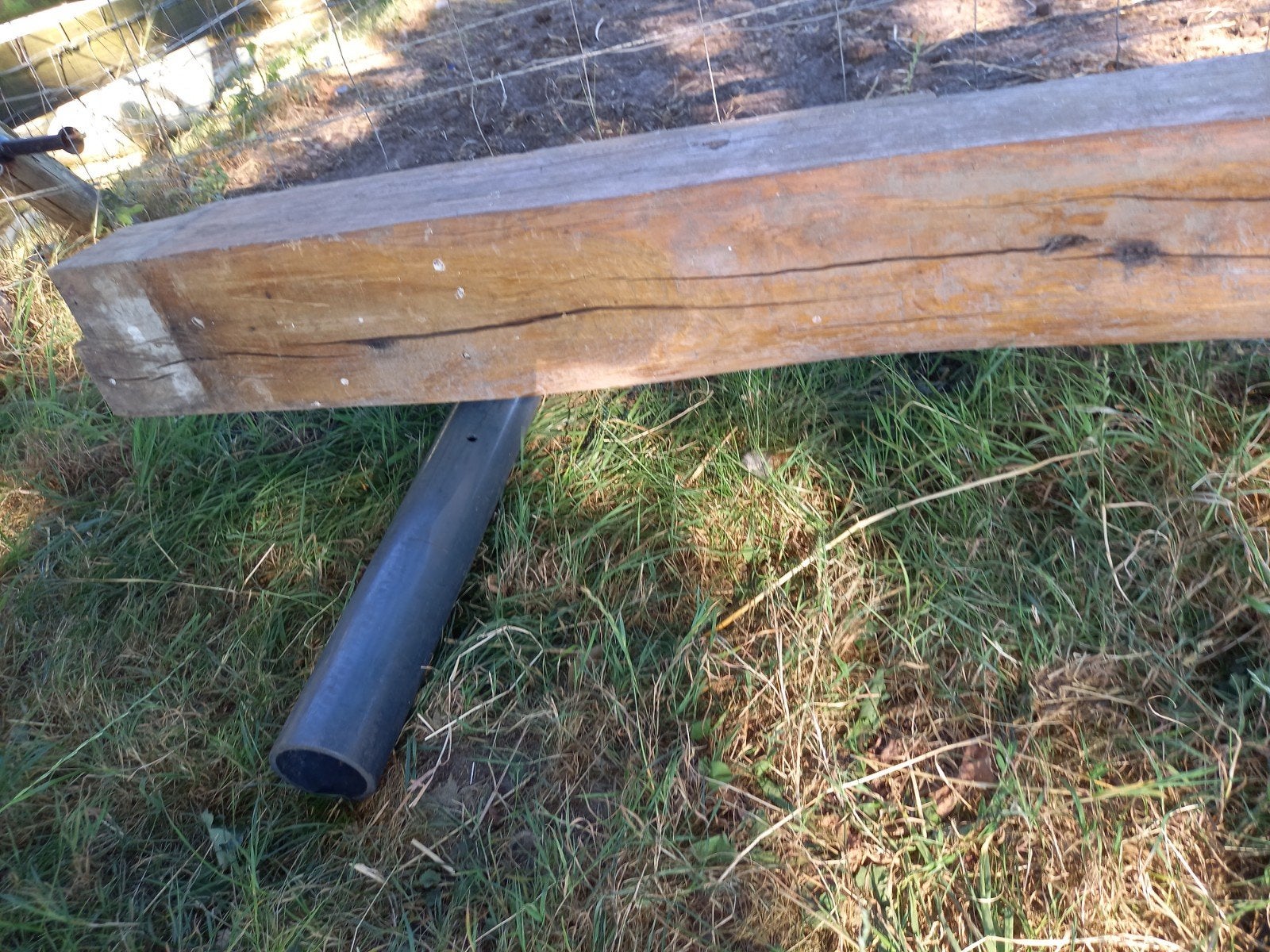 Robuuste oude Eiken Balk, Doe-het-zelf en Verbouw, Ophalen, Gebruikt, Eiken, Balk