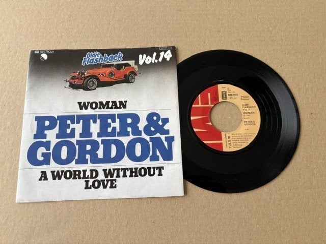 Peter & Gordon Woman / A World Without Love - Vinyl single, 7 inch, Ophalen of Verzenden, Zo goed als nieuw, Overige typen
