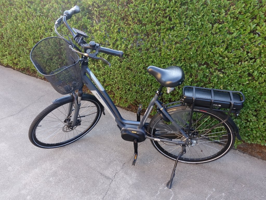 Dames en Heren e-bike van Amslod, Gebruikt, 51 tot 55 cm, 50 km per accu of meer, Ophalen