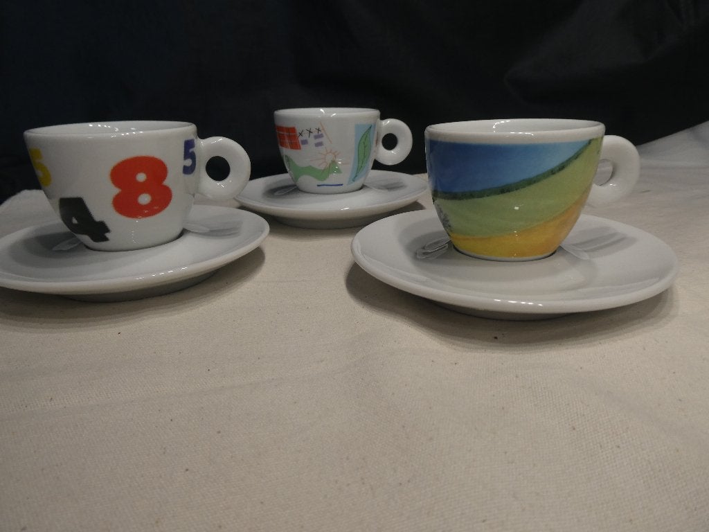 3 x Illy Art Collection Espressokopje 1994 - Arti e Mestieri, Gebruikt, Ophalen of Verzenden, Overige stijlen, Kop(pen) en/of Schotel(s)