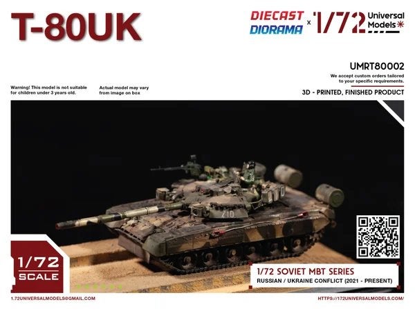 1/72 Universal Models UMRT80002 | T-80UK Main Battle Tank, Nieuw, Diecastdiorama, Info@diecastdiorama.com, Bertha von Suttnerstraat