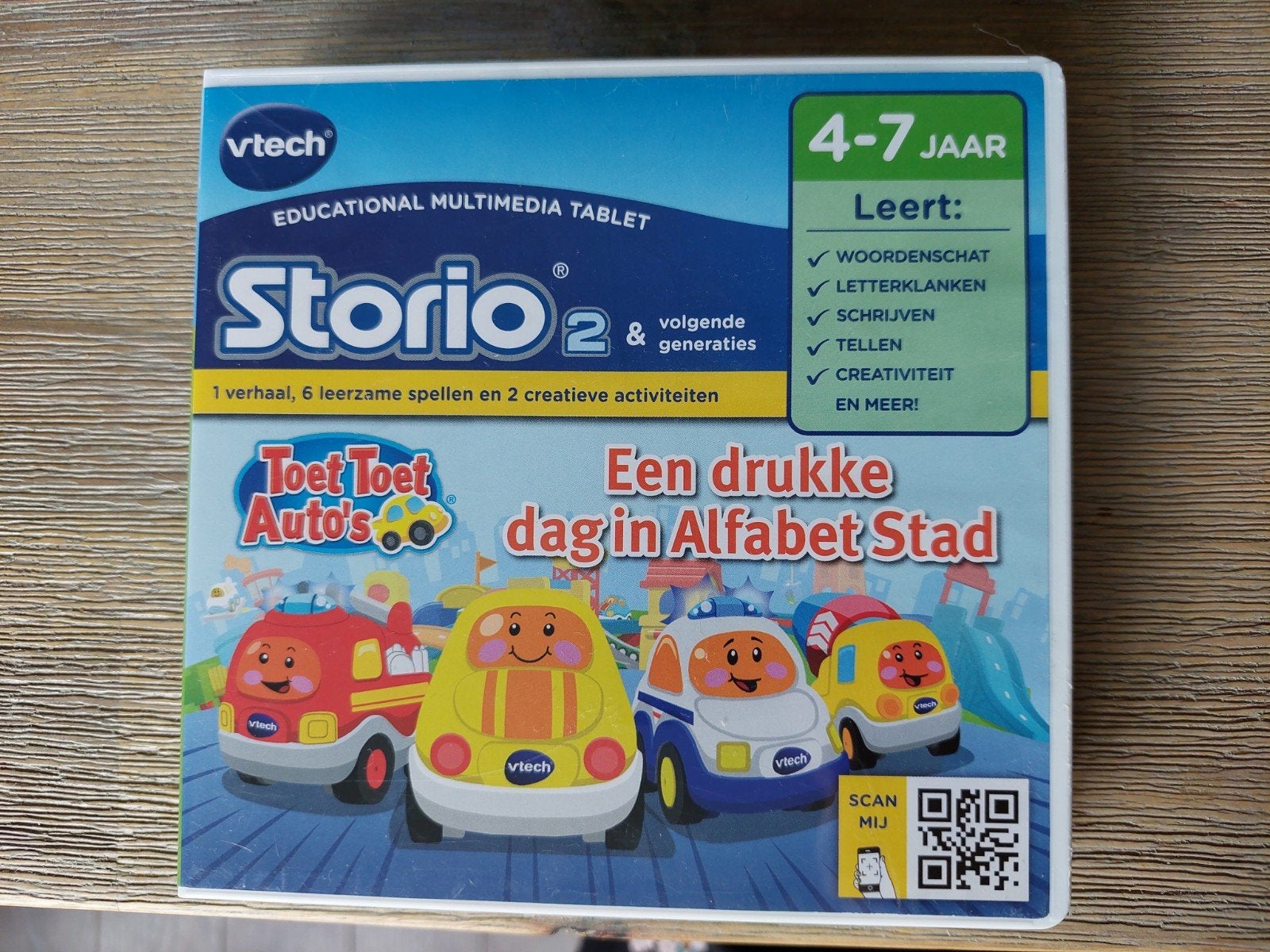 Vtech Storio spelletje game Toet Toet auto's, Kinderen en Baby's, Verzenden, Zo goed als nieuw, 4 tot 6 jaar