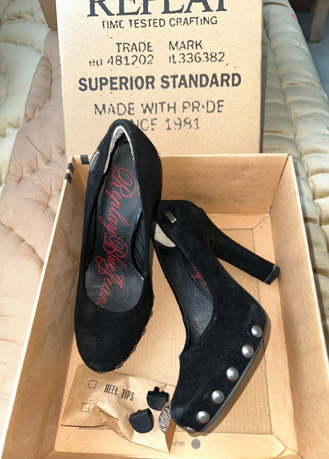 Te koop zwarte replay pumps maat 35, Pumps, Zwart, Ophalen of Verzenden, Zo goed als nieuw