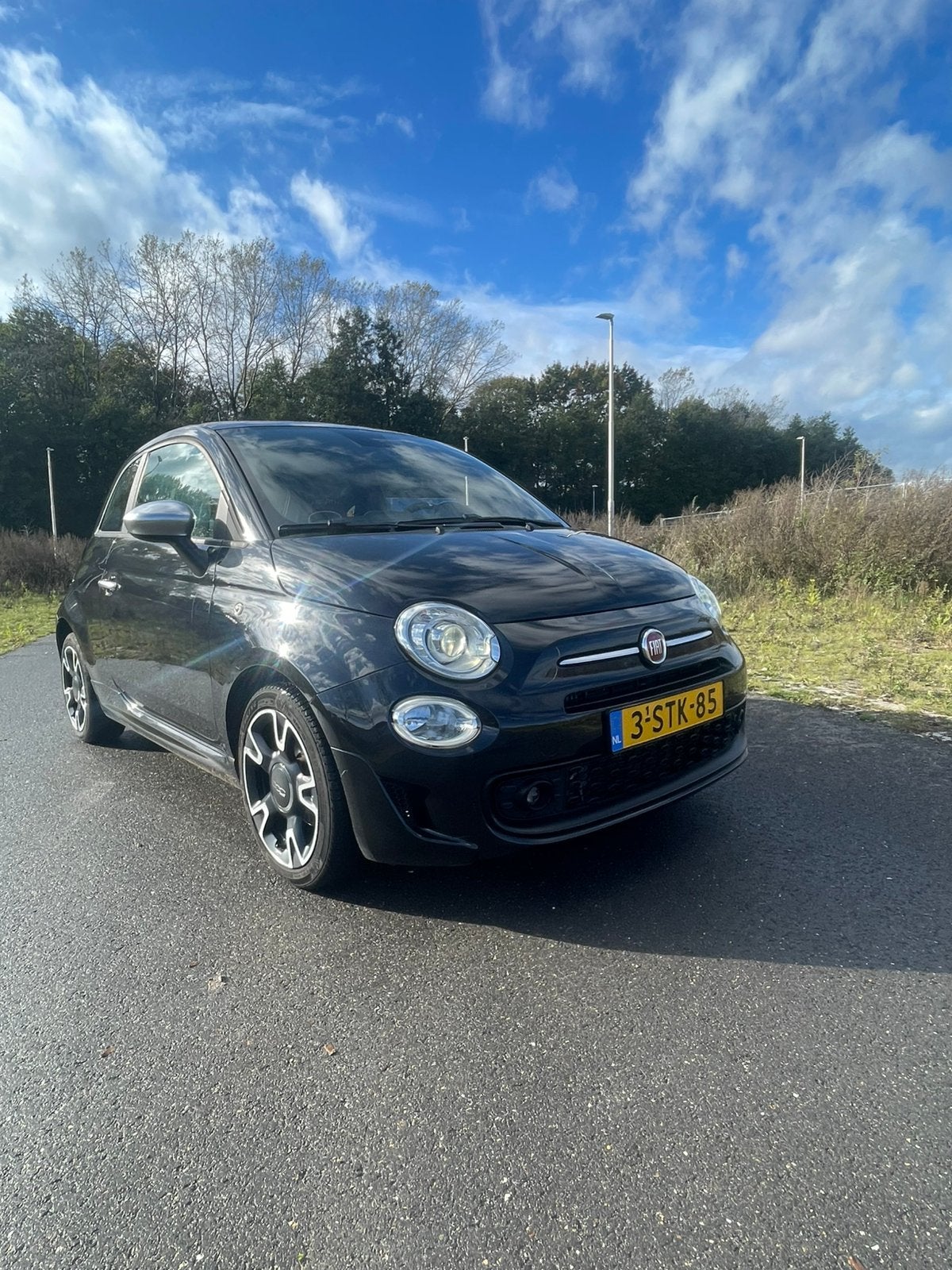 Fiat 500 0.9 Twinair 2013 Zwart VIRTUAL ABARTH model 2018, Auto's, 840 kg, Zwart, Origineel Nederlands, 24 km/l