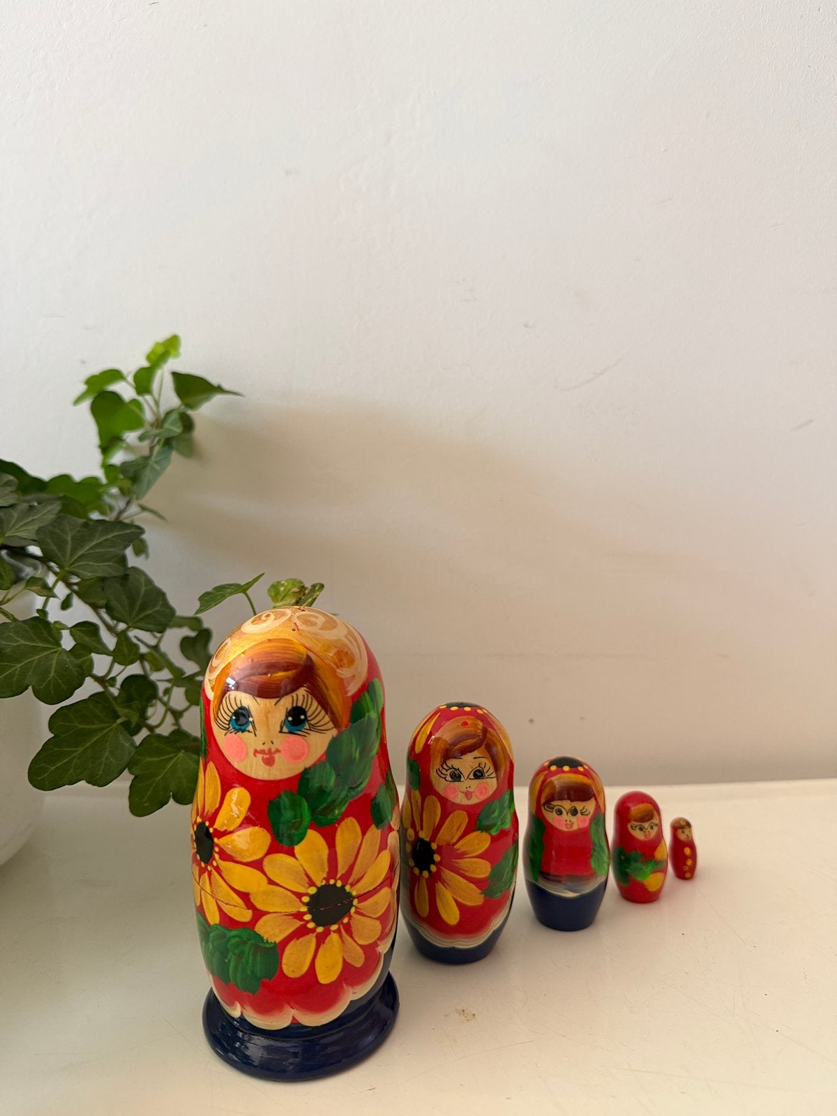 Matroesjka set van 5 poppetjes, B, Gebruikt, G, Ophalen of Verzenden