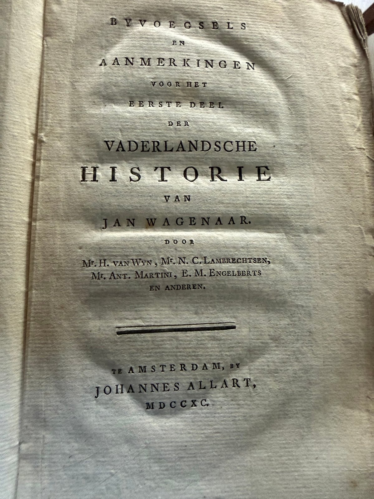 18 delen Byvoegsels en aanmerk. Vaderlandsche Historie 1790, Ophalen of Verzenden