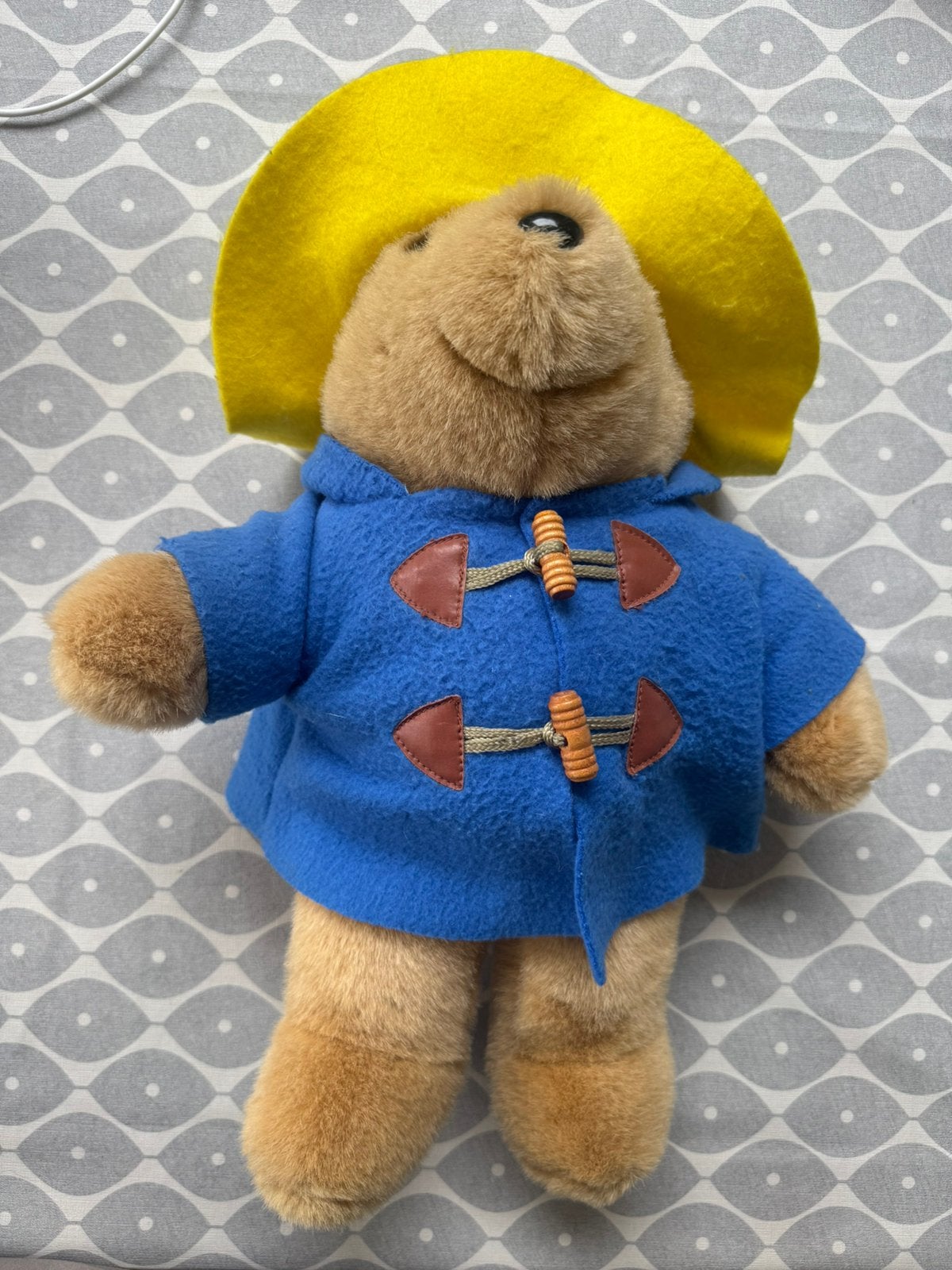 Vintage Paddington Bear – Eden Toys – gele hoed & blauwe jas, Verzamelen, Ophalen of Verzenden, Gebruikt, Stoffen beer, Overige merken