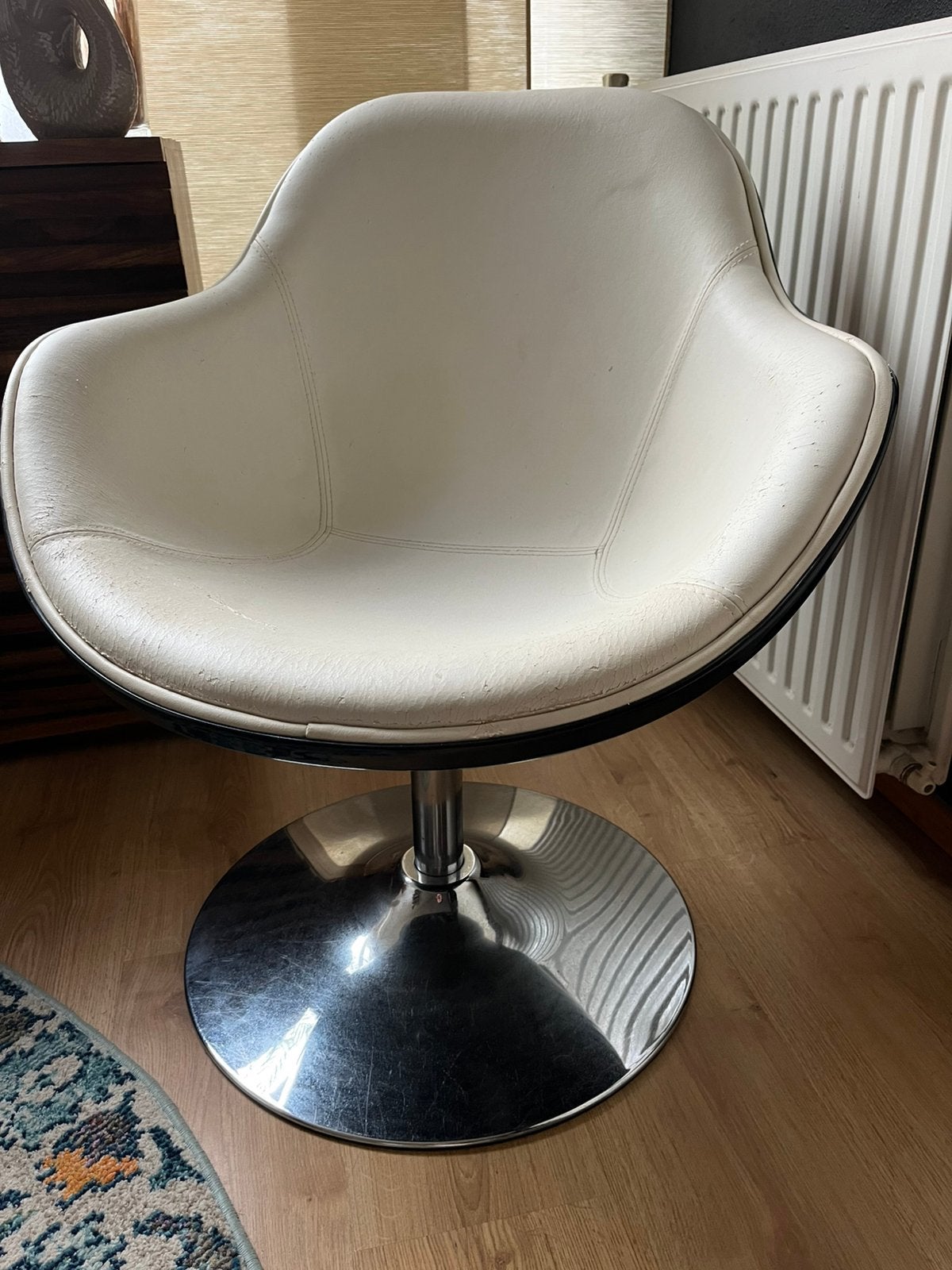 "Space Age" retro draaifauteuil, Ophalen, Gebruikt, Kunststof, 50 tot 75 cm