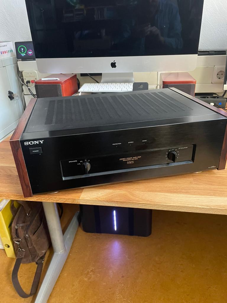 Sony eindversterker TA-N55 ES met zijpanelen., Ophalen, Zo goed als nieuw, 120 watt of meer, Sony