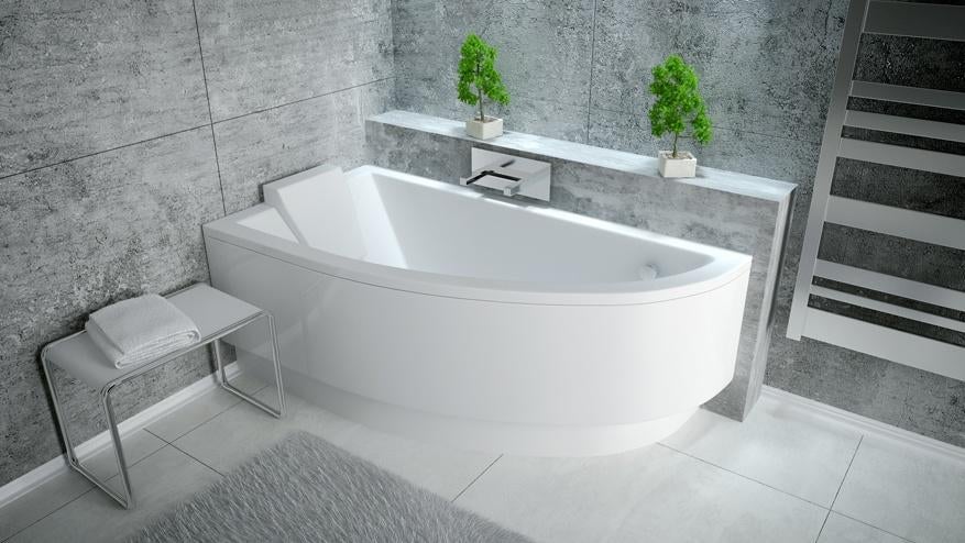 HOEKBAD 140x70 cm en 150x70 cm asymmetrisch incl poten, Ophalen, Nieuw