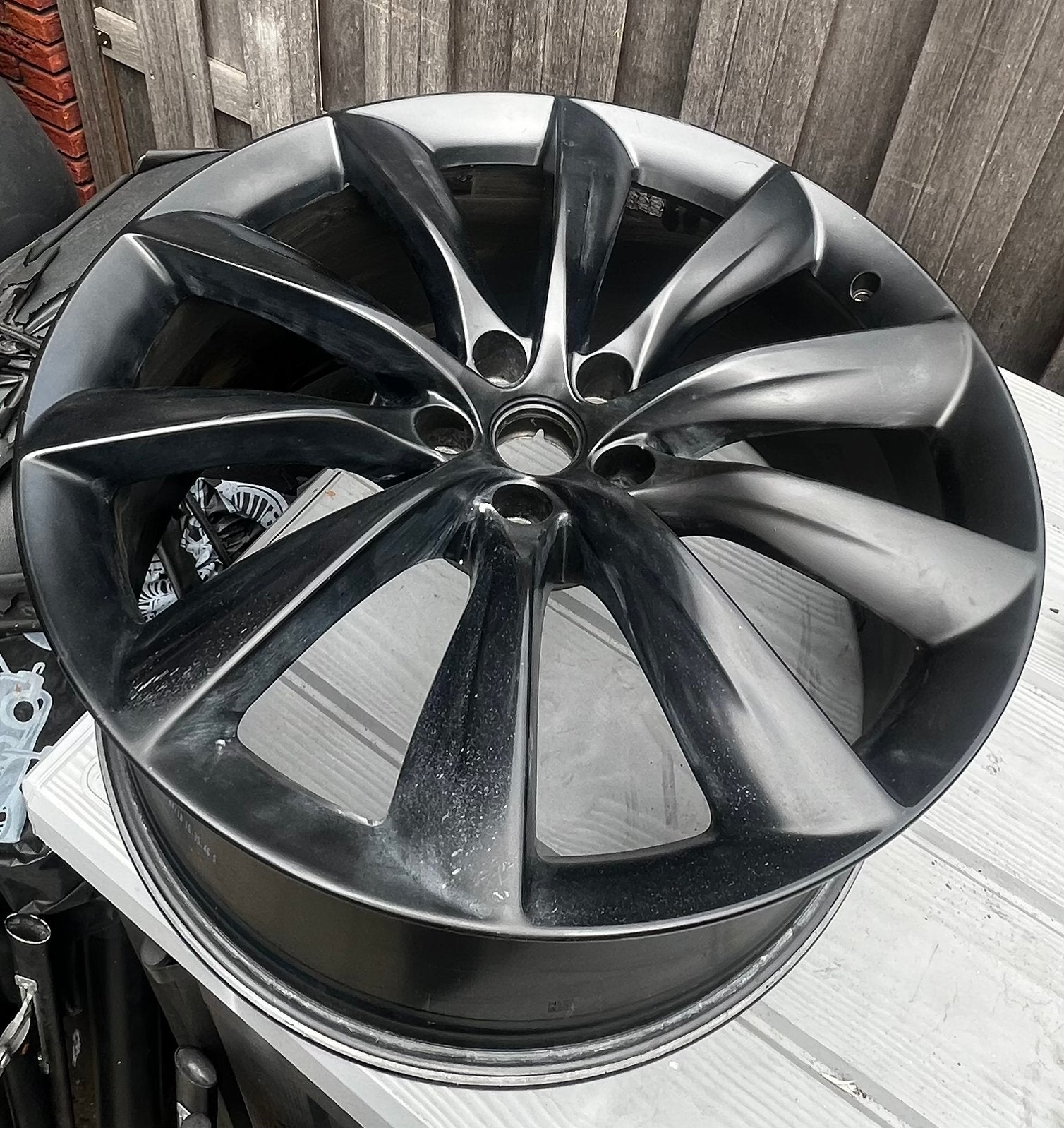 Tesla Turbine velg 22 inch Model X achter, Ophalen of Verzenden, Gebruikt