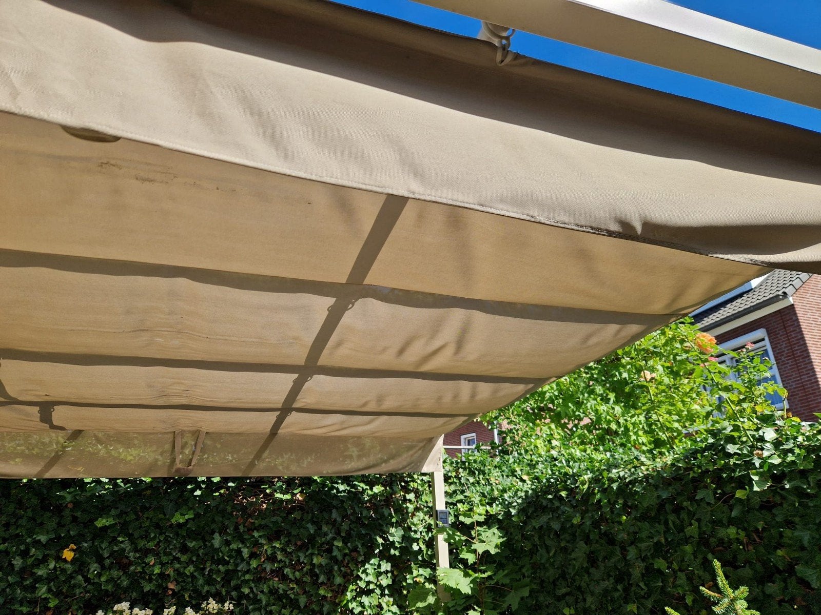 Hammarön pergola grijs/beige 3x3, Tuin en Terras, Ophalen, Tuinpaviljoen