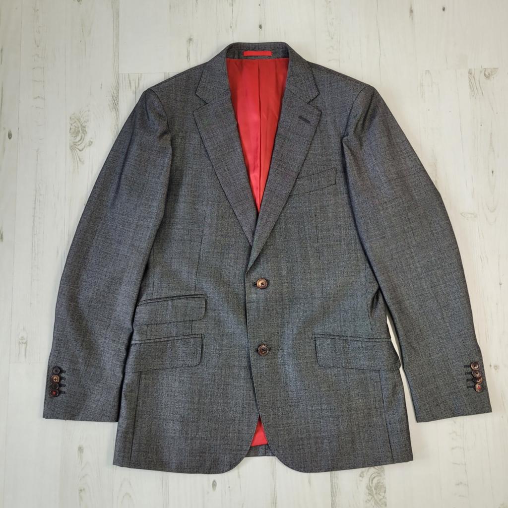 Suitsupply colbert 48 M wool zijde Trabaldo Togna grijs, Maat 48/50 (M), Ophalen of Verzenden, Zo goed als nieuw, Grijs