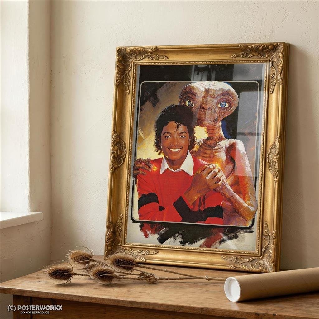 Michael Jackson & ET Giclee kunst print | poster, Verzenden
