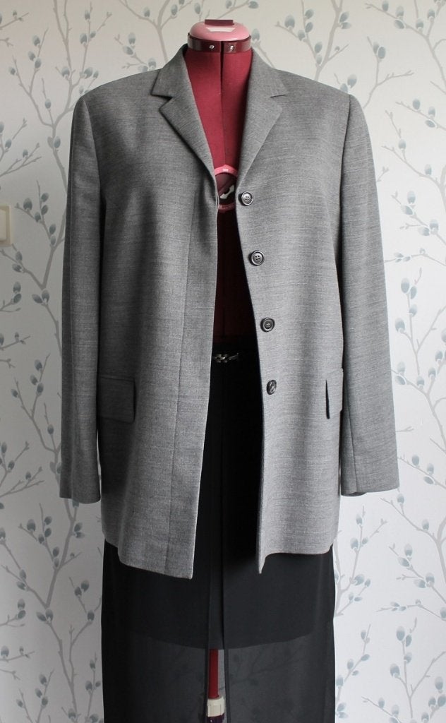 JOSEPH JANARD (Germany)Wollen, Grijze, Lange Blazer maat 42, Maat 42/44 (L), Ophalen of Verzenden, Zo goed als nieuw, Jasje