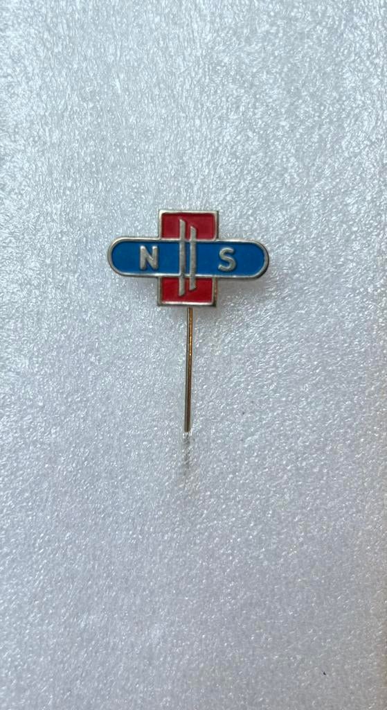 Speldje oud NS-logo, Verzamelen, Ophalen of Verzenden, Gebruikt, Trein