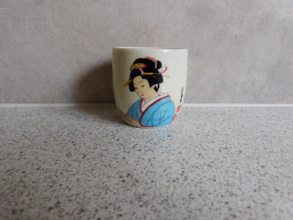 Sake kopje 60 ml. Japans Geisha Kimono Licht Blauw, Ophalen of Verzenden