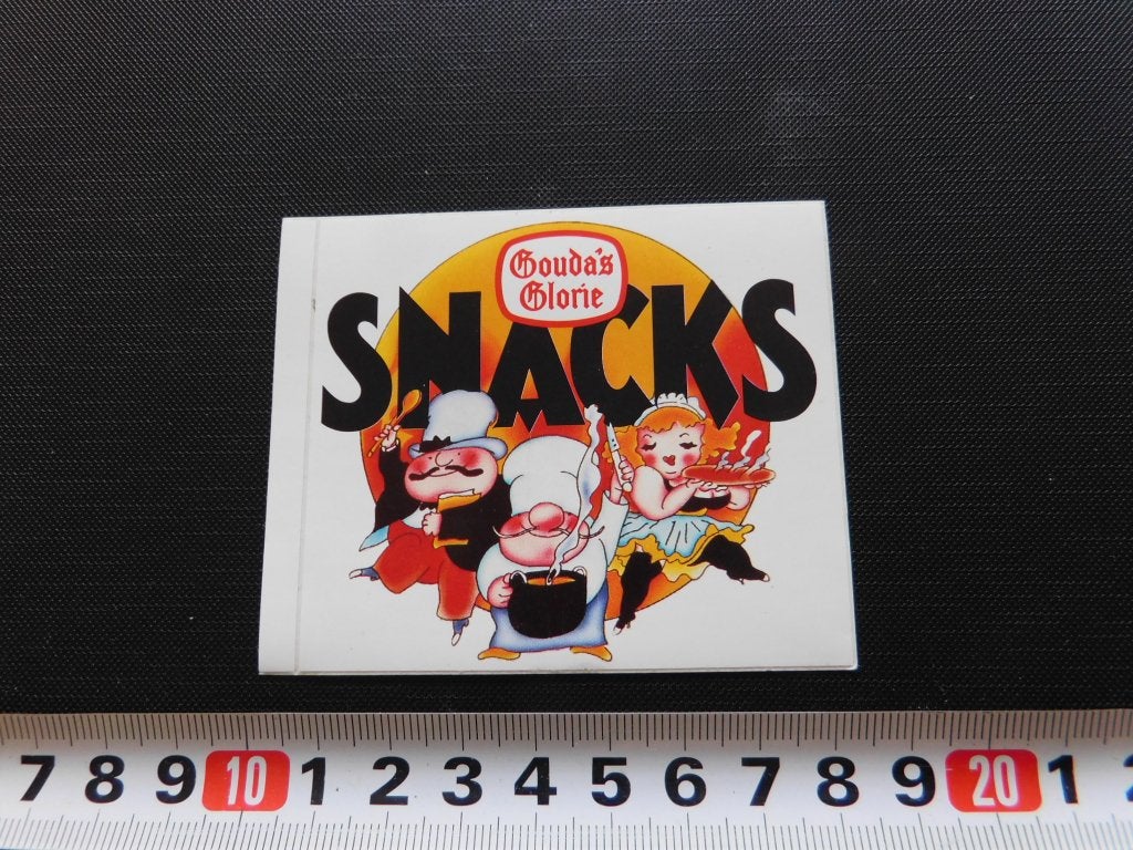 sticker Gouda's Glorie  SNACKS, Ophalen, Zo goed als nieuw