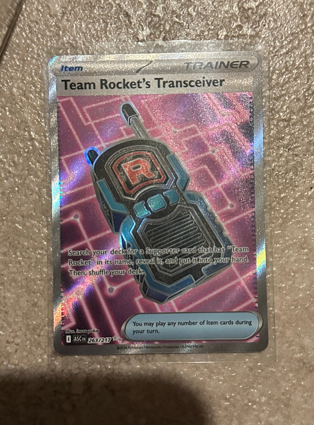 Team Rocket’s tranceiver 263 217 Ascended Heroes, Ophalen of Verzenden, Zo goed als nieuw