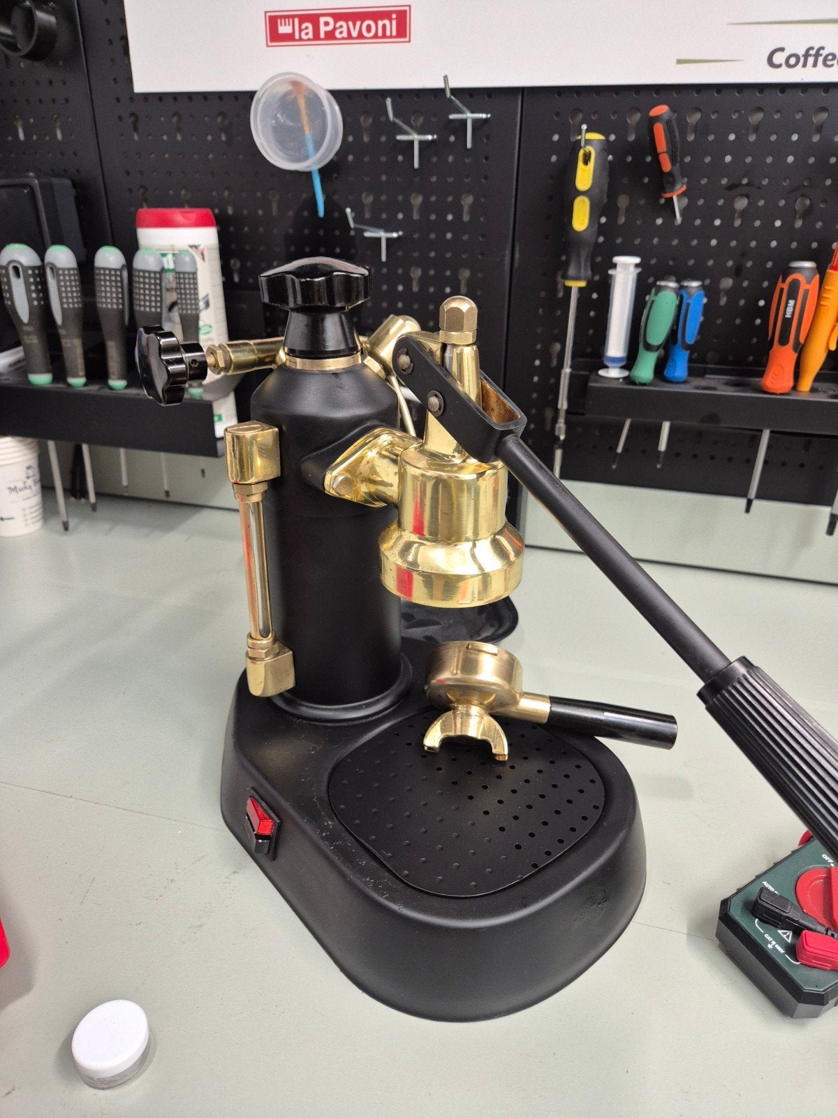 La Pavoni 1986 Custom incl garantie, Ophalen, Espresso apparaat, Micky Beans, Refurbished