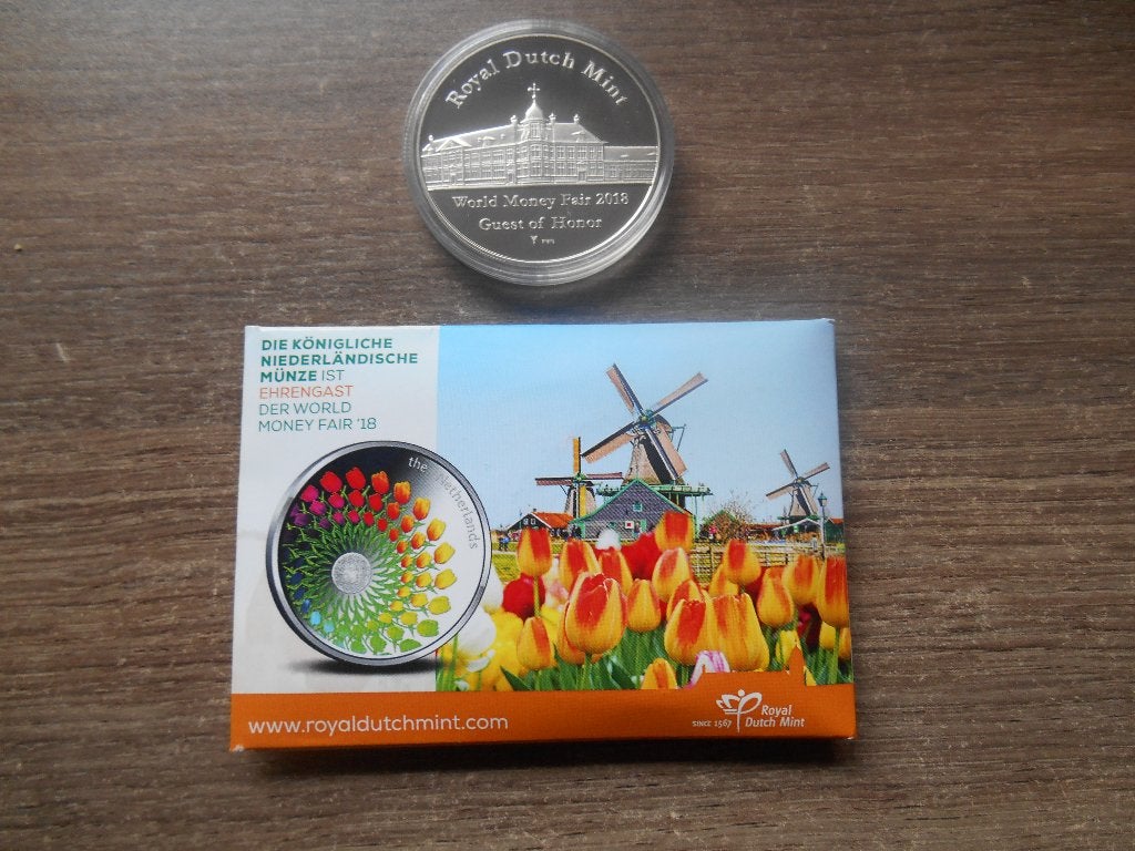 Penning van de KNM World Money Fair 2018 Guest of Honour, Ophalen of Verzenden, Overige materialen, Nederland
