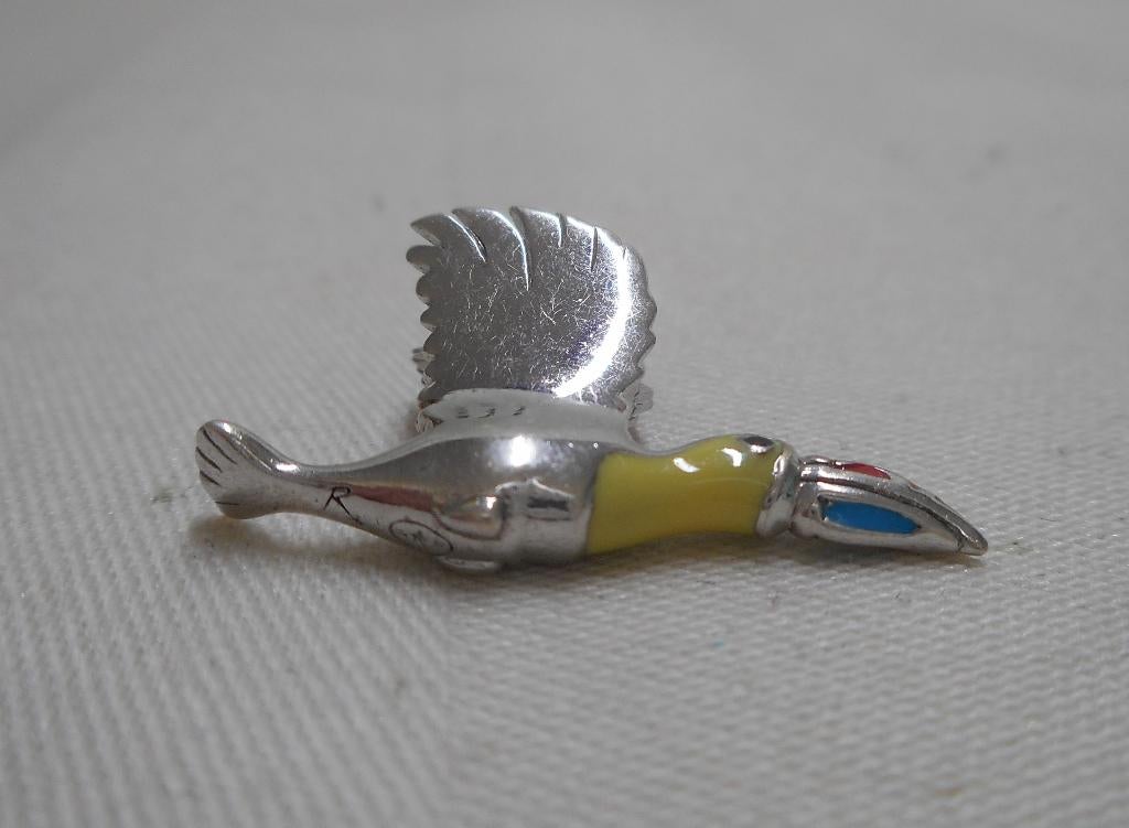 Zilveren afneembare bedel / hanger vogel nr.2208, Overige merken, Verzenden, Zo goed als nieuw, 1 bedel