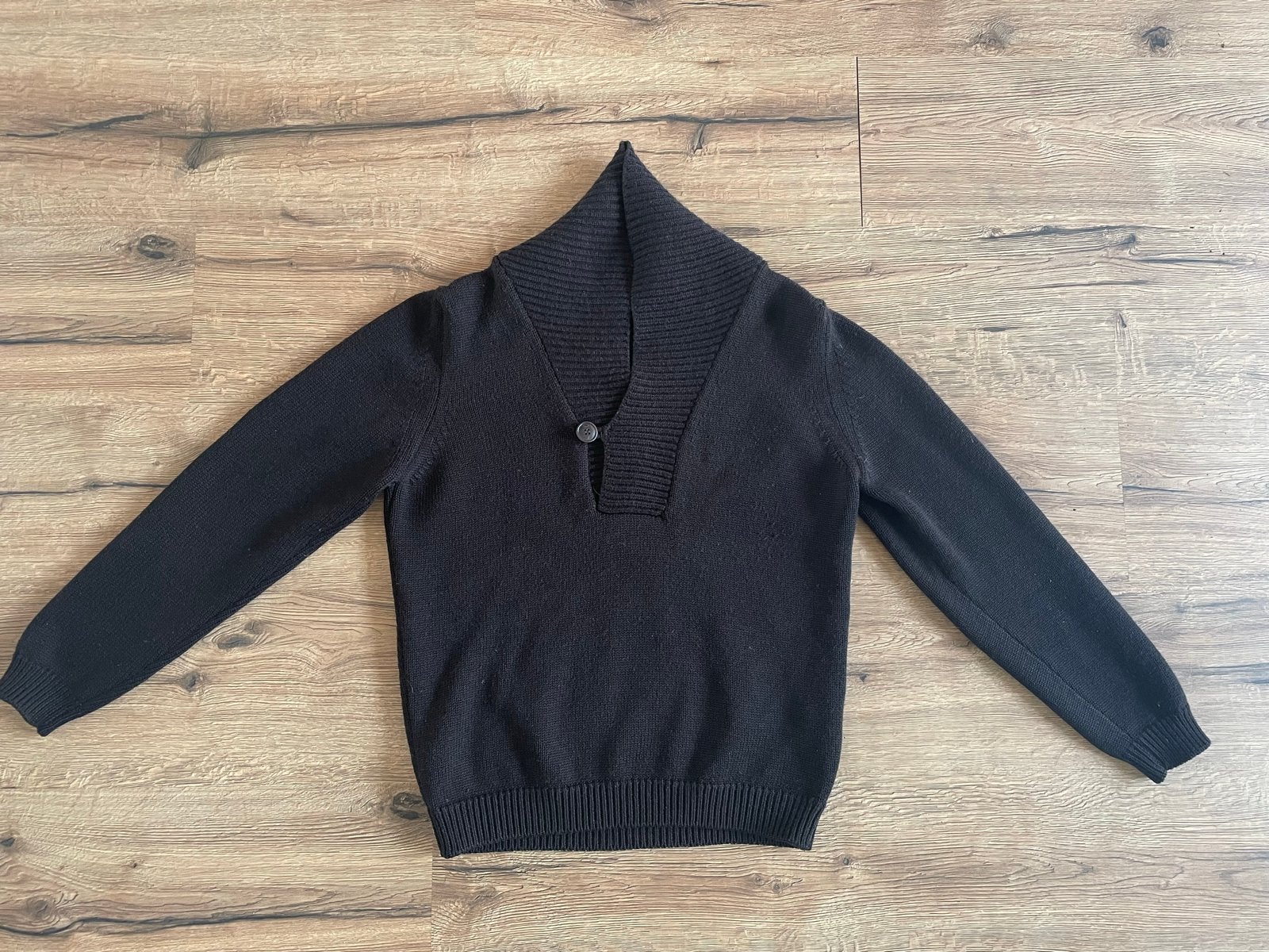 Zara Man Zwarte Trui met Sjaalkraag - Maat M, Ophalen of Verzenden, Zo goed als nieuw, Maat 48/50 (M), Zwart