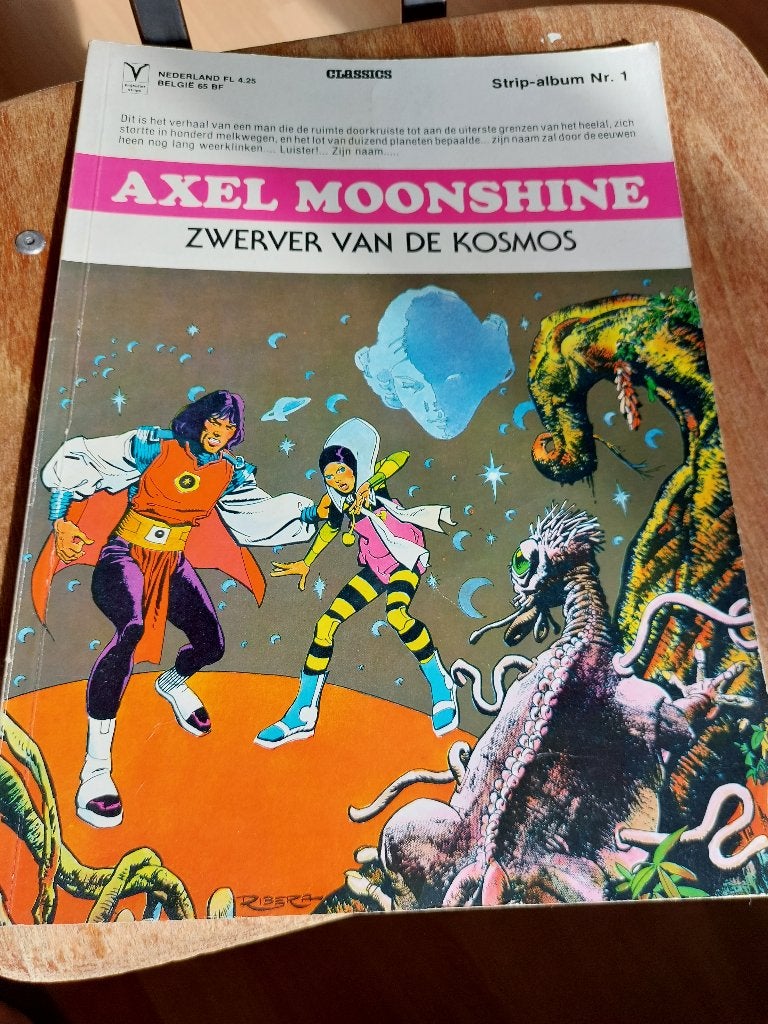 Axel Moonshine, zwerver van de kosmos, Boeken, Eén stripboek, Ophalen of Verzenden