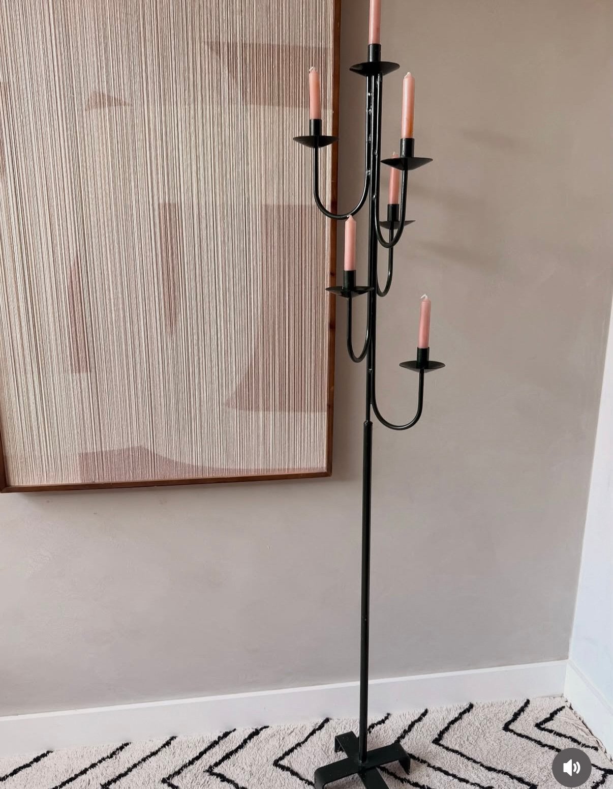 Vintage gietijzeren kandelaar 170 cm, Ophalen, Zo goed als nieuw, 150 tot 200 cm