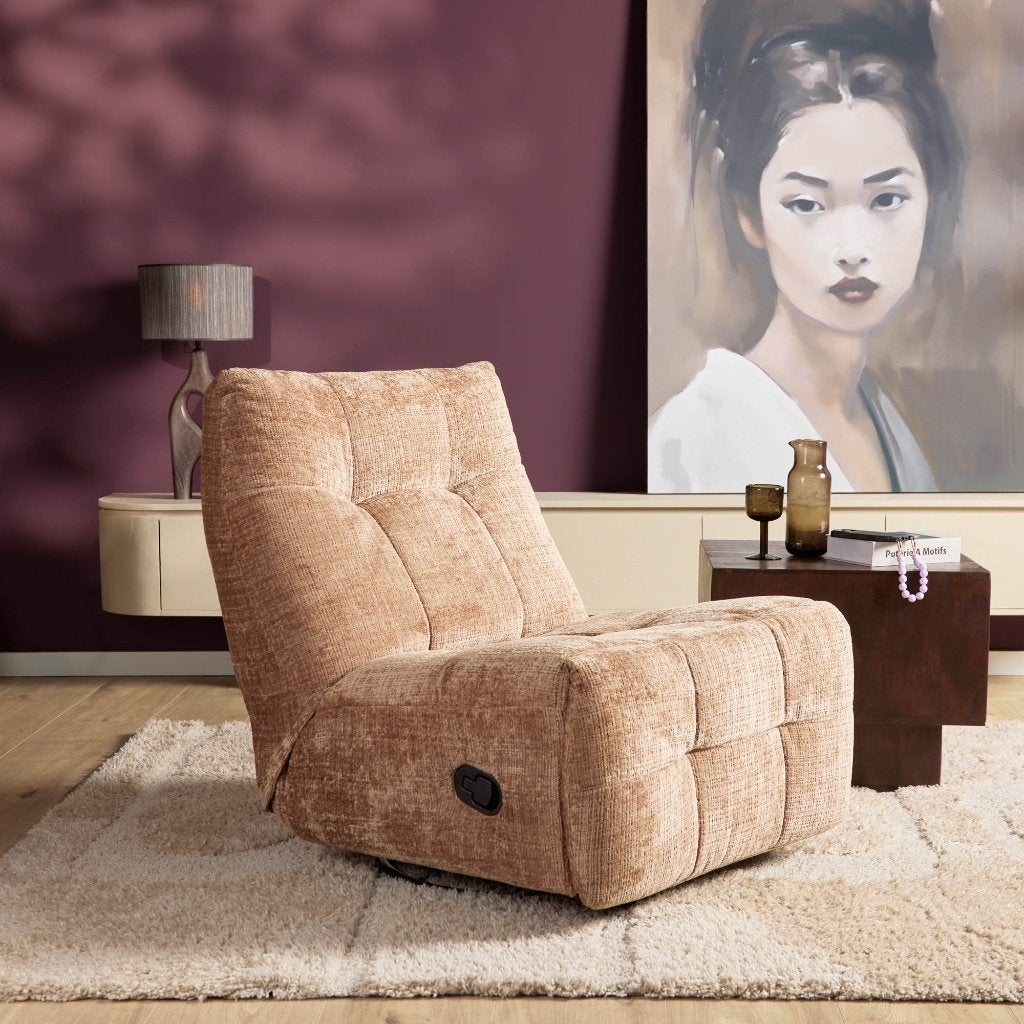 Relax / draai fauteuil Chill, 5 kleuren stof, Minder dan 75 cm, Nieuw, Ophalen of Verzenden, 50 tot 75 cm