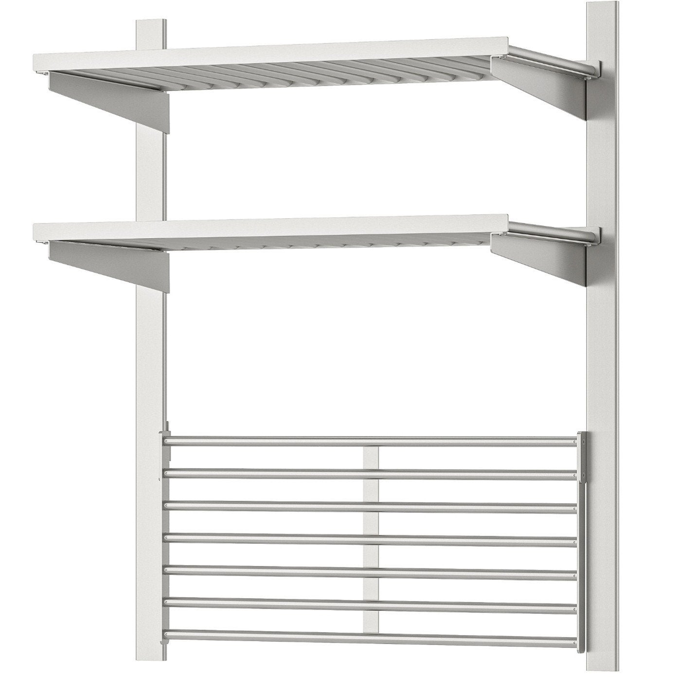 IKEA Kungsfors Ophangrail met plank/wandrail RVS, Ophalen
