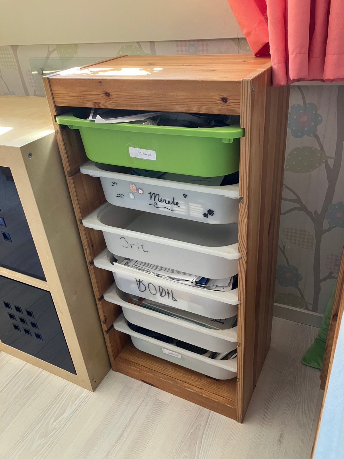 Ikea Trofast - laag kastje met bakken, Ophalen, Minder dan 50 cm, Gebruikt, 5 laden of meer