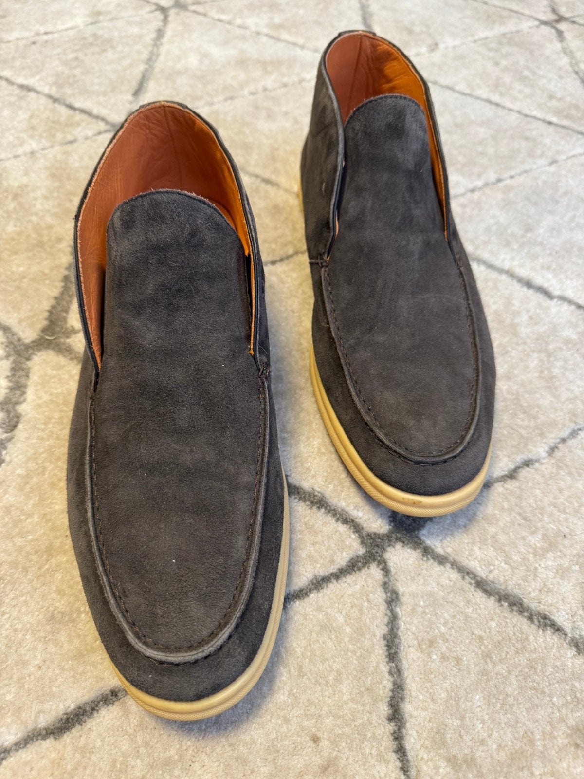 Andrea Ventura Suède loafers, Kleding | Heren, Loafers, Bruin, Verzenden, Zo goed als nieuw