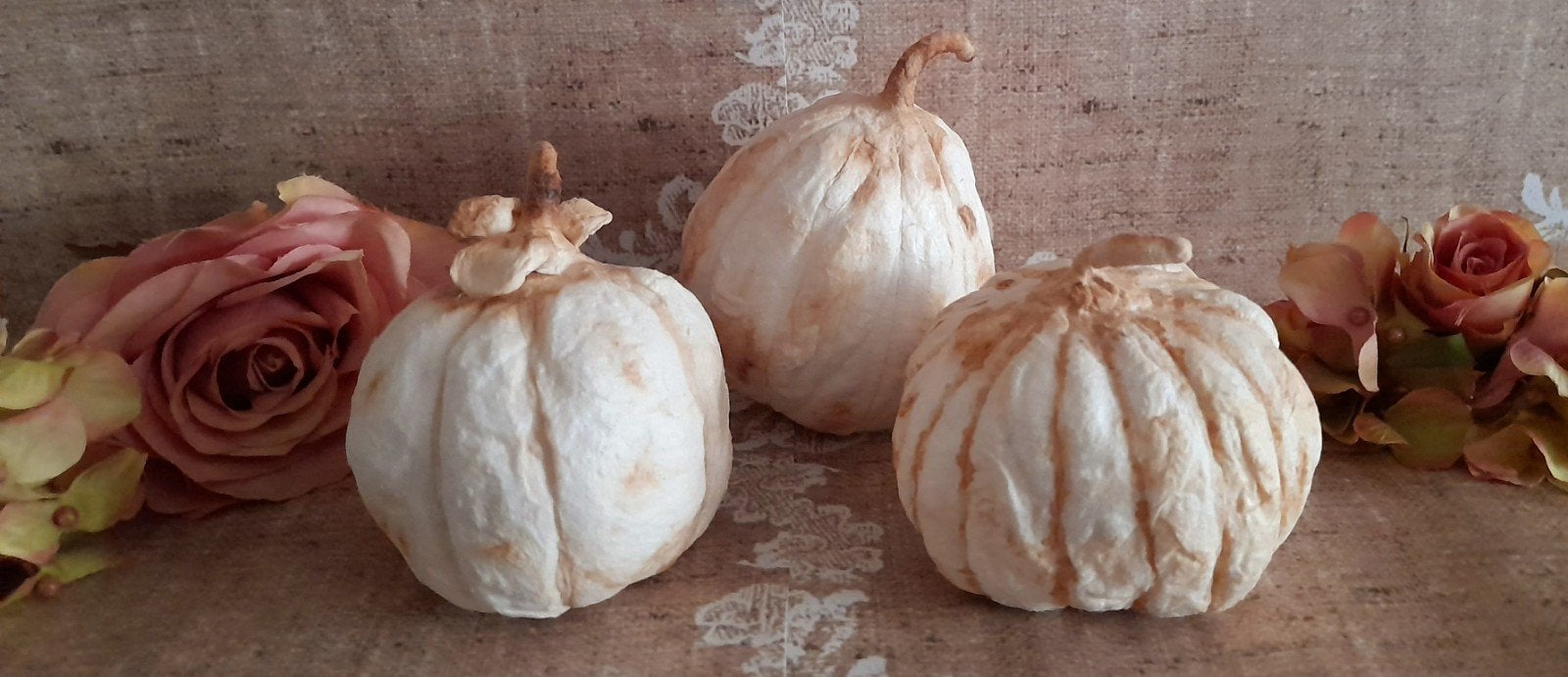 Mooie set wattenpop Pompoenen Spuncotton Herfst, Ophalen of Verzenden