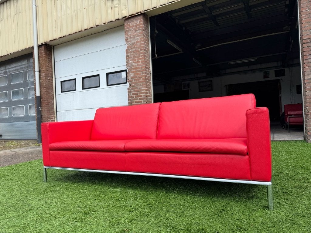 Bankstel De Sede DS-4 bank design rood leer ZGAN, Ophalen, Leolux, Geen, Pahest@hotmail.nl