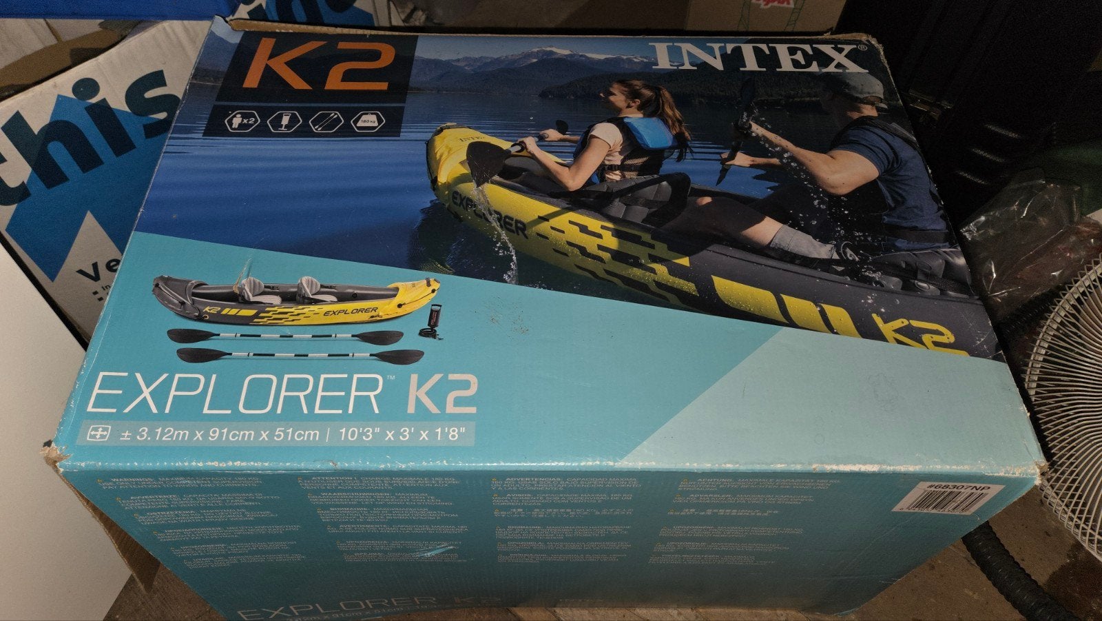 Nieuw in doos: Intex Explorer K2 opblaasbare kajak, Watersport en Boten, Ophalen