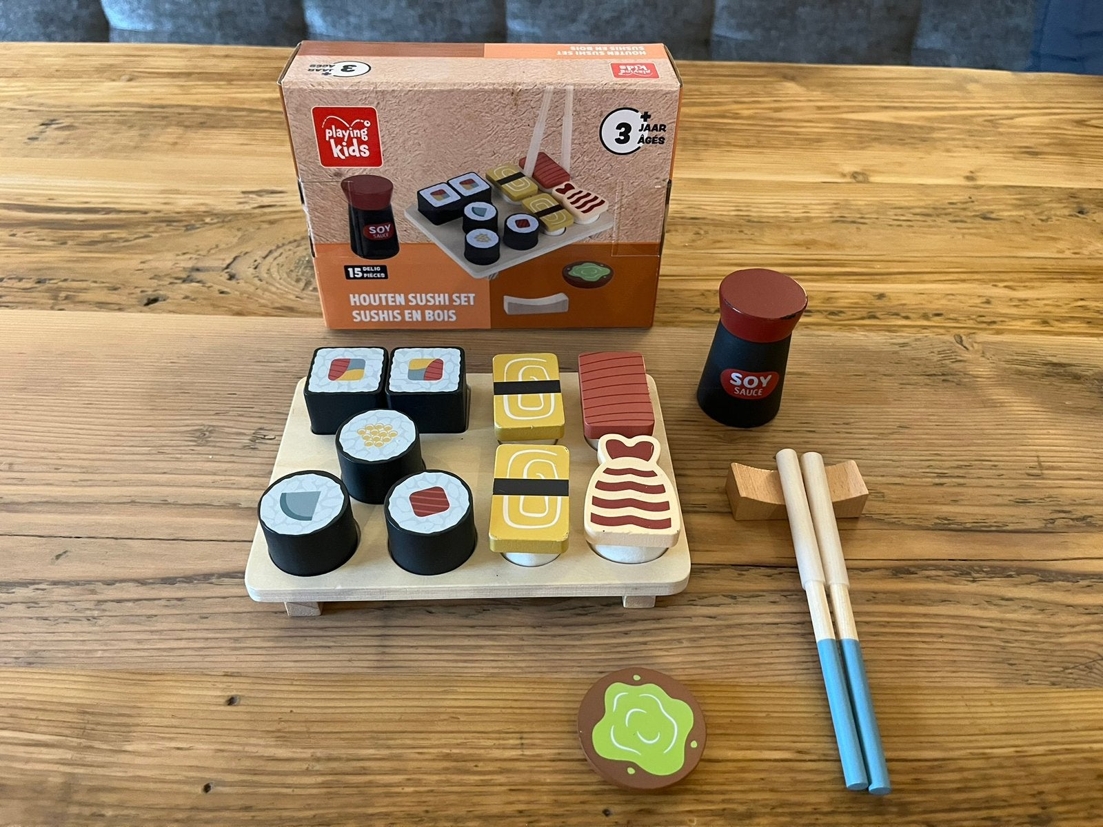 Houten kinder sushi speel set van Playing Kids, Ophalen of Verzenden, Gebruikt