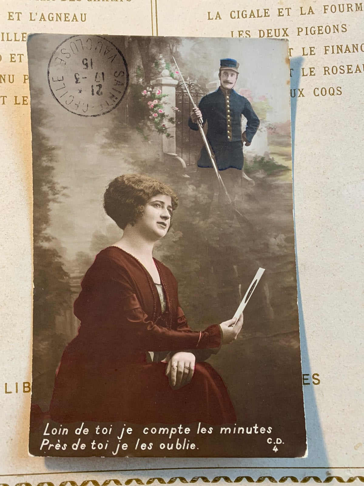 17-3-1915 Aan een Franse militair in hospitaal (VJ), Verzamelen, Ophalen of Verzenden, Voor 1920, Gelopen, Overige thema's