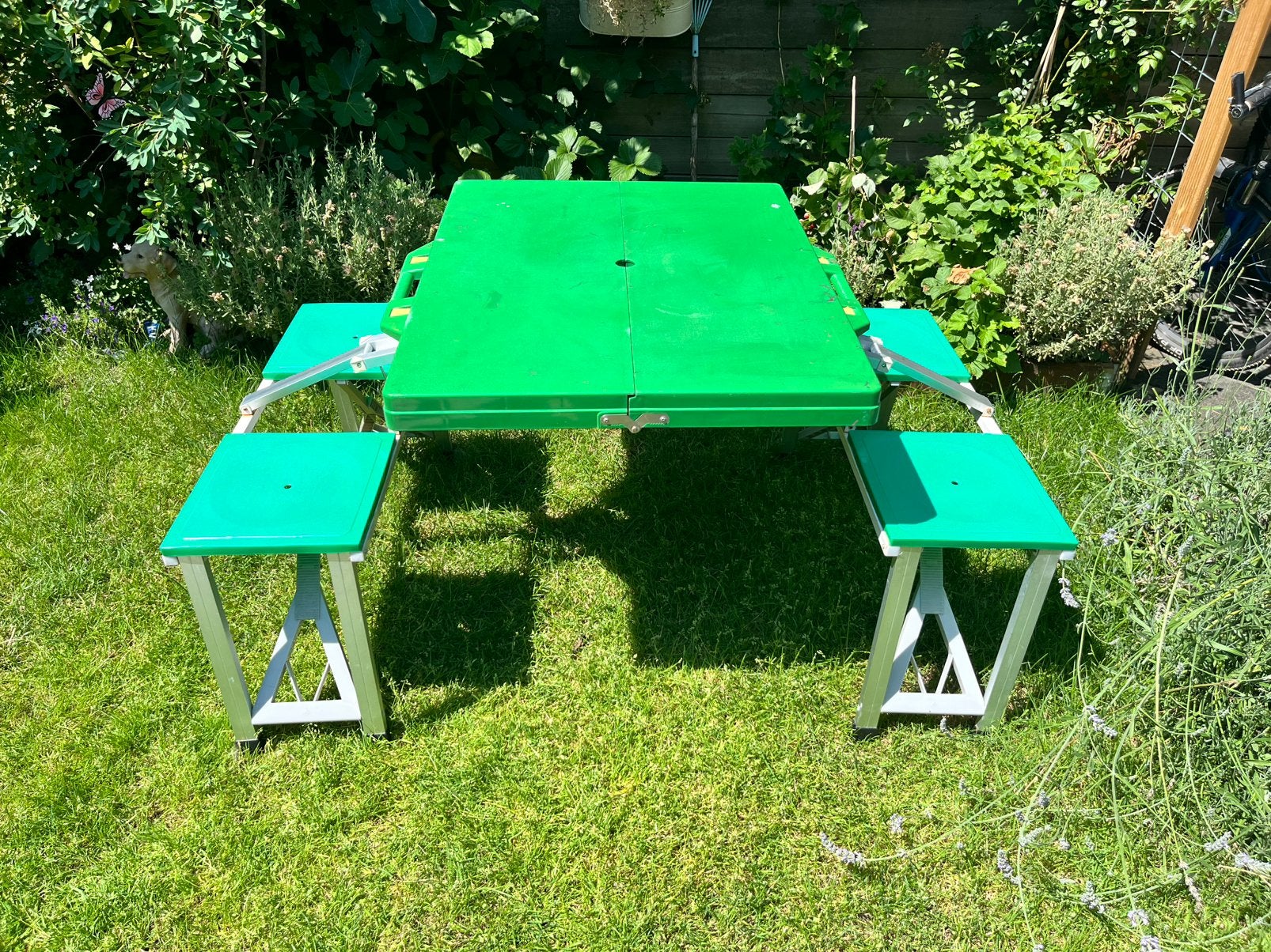 Kinder picknick-tafel, Tuin en Terras, Ophalen, Overige materialen, Gebruikt, Rechthoekig