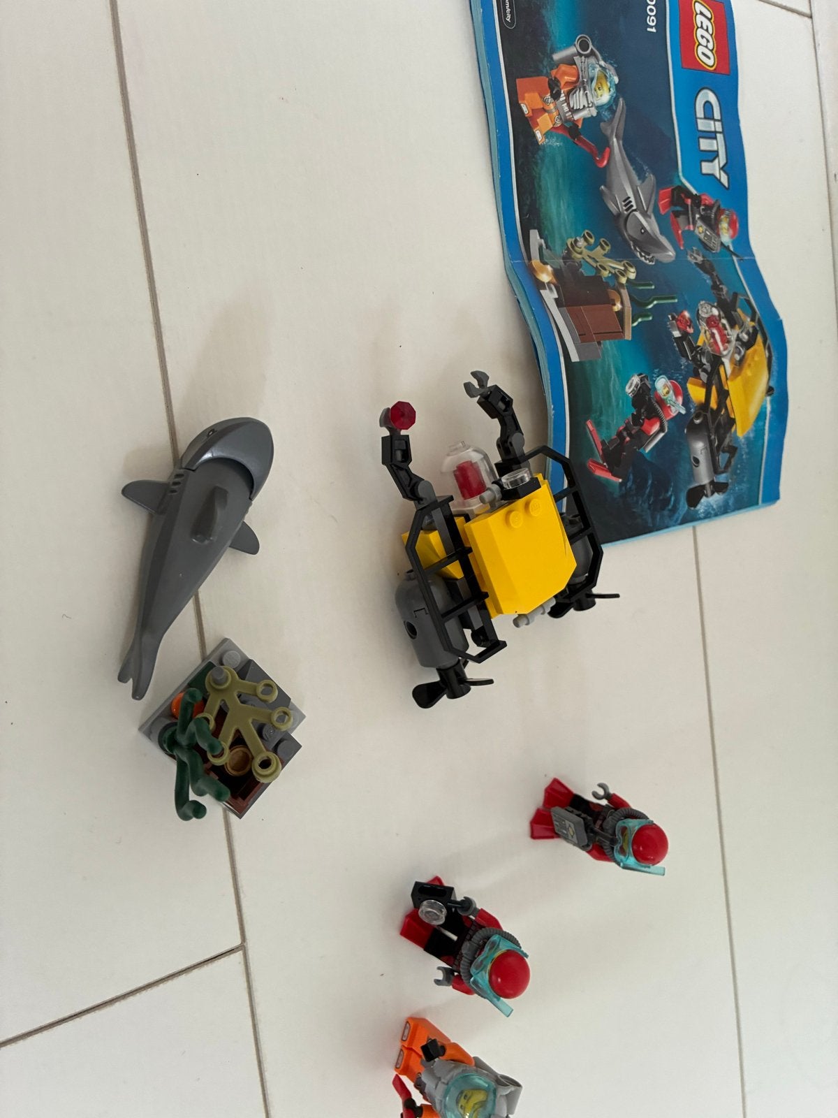 Lego City Diepzee Onderzoeksschip 60091 met haai en duikers, City, Lego, Ophalen of Verzenden, Zo goed als nieuw