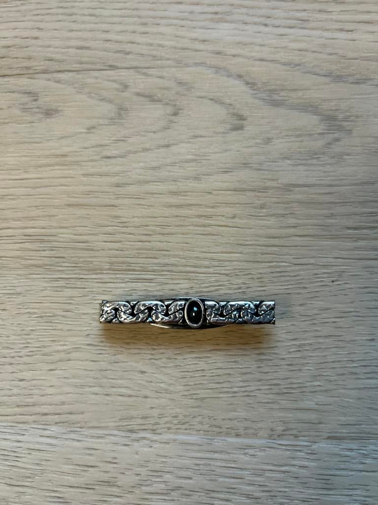 Prachtige Vintage Ermani Bulatti Dasspeld Bar Broche Gemerkt, Overige materialen, 4 tot 7 cm, Gebruikt, Ophalen of Verzenden