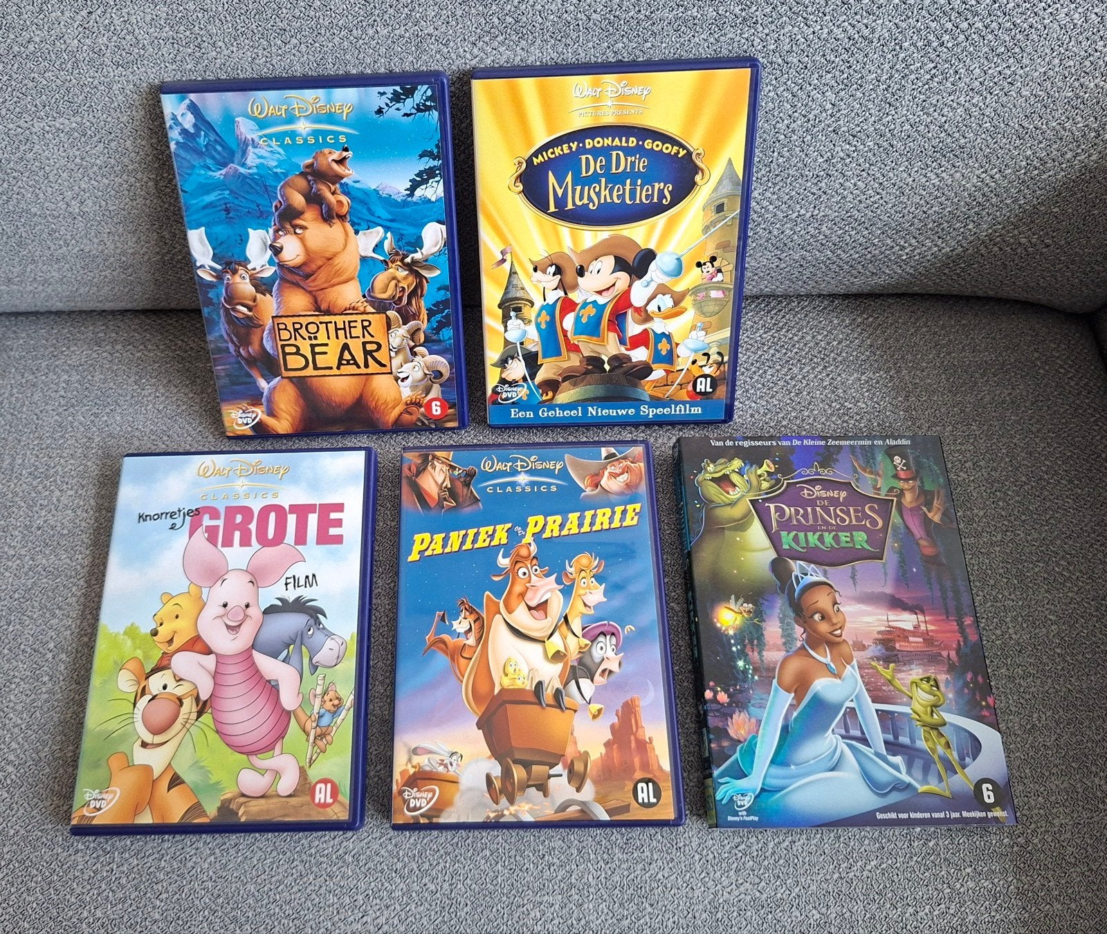 5 Disney DVD's., Animatie, Alle leeftijden, Nederlands, Ophalen of Verzenden