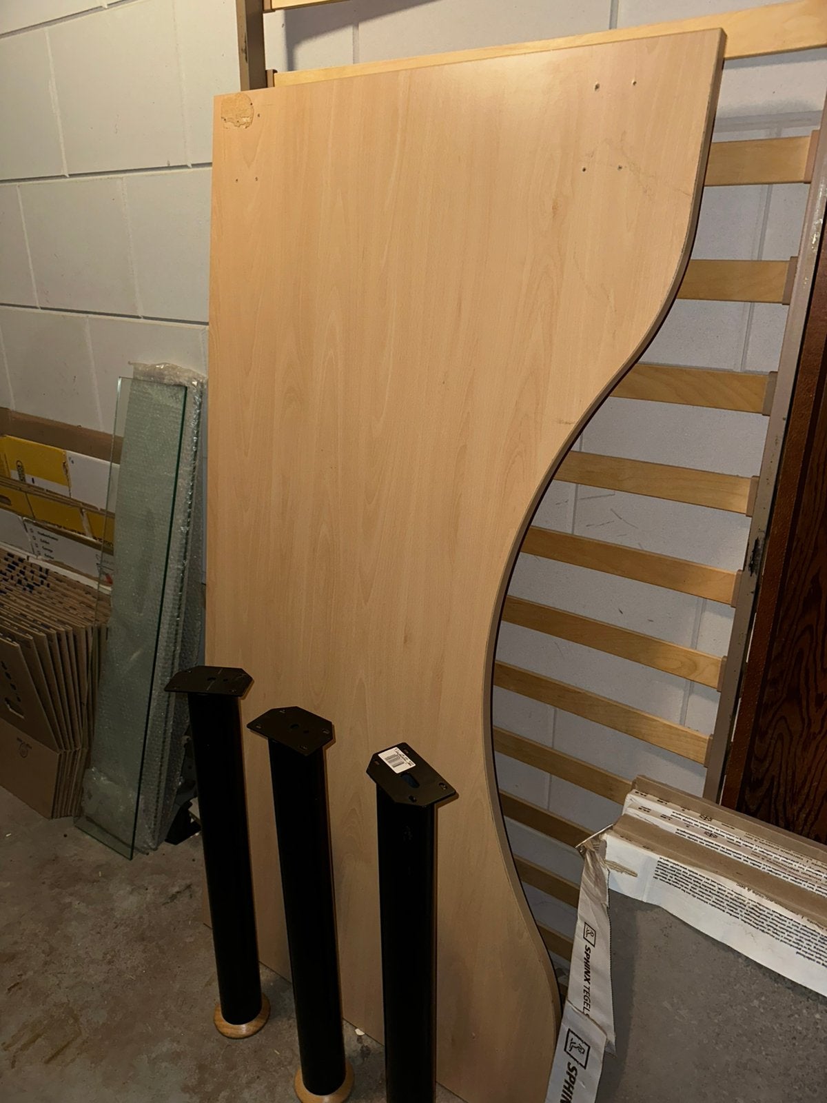 Gratis Bureaublad met 3 poten - 160x80 cm, Ophalen, Gebruikt, Hout, Overige typen