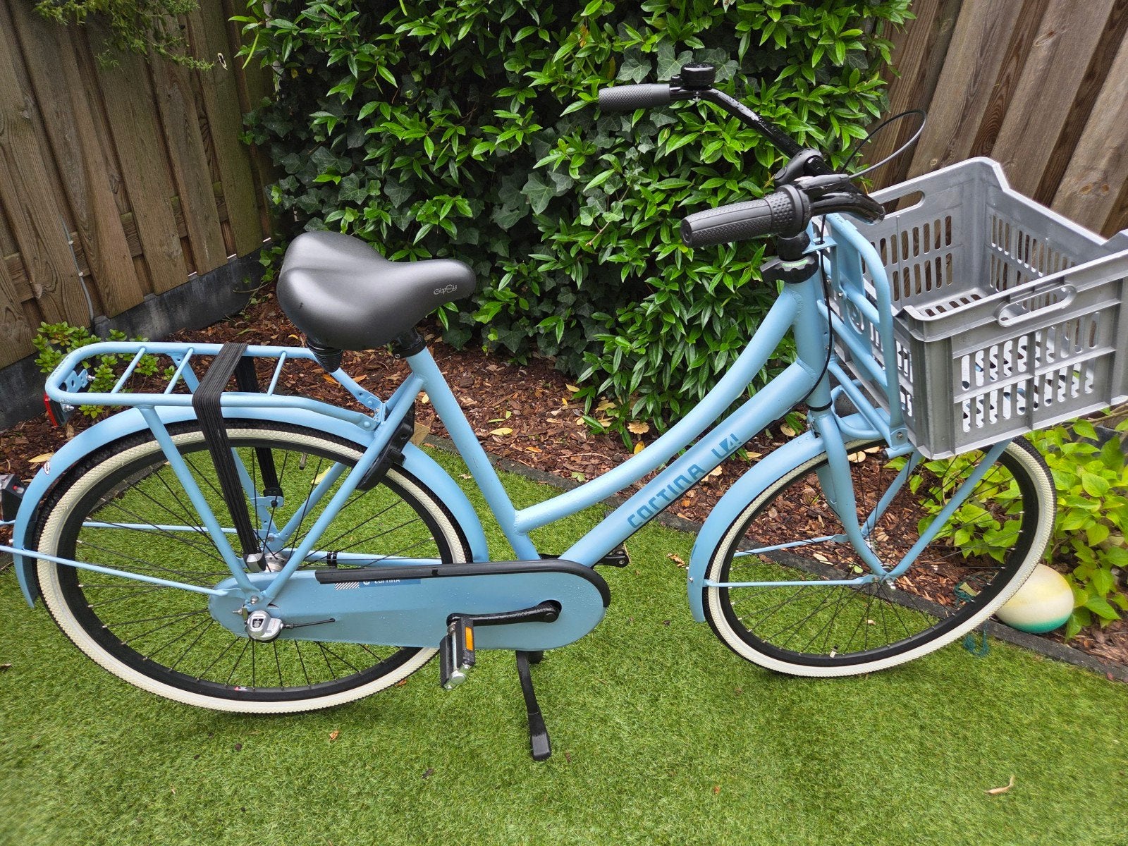 Cortina U4 Transportfiets - Lichtblauw 3 Versnellinge, Fietsen en Brommers, Terugtraprem, Cortina U4 transportfiets, Versnellingen