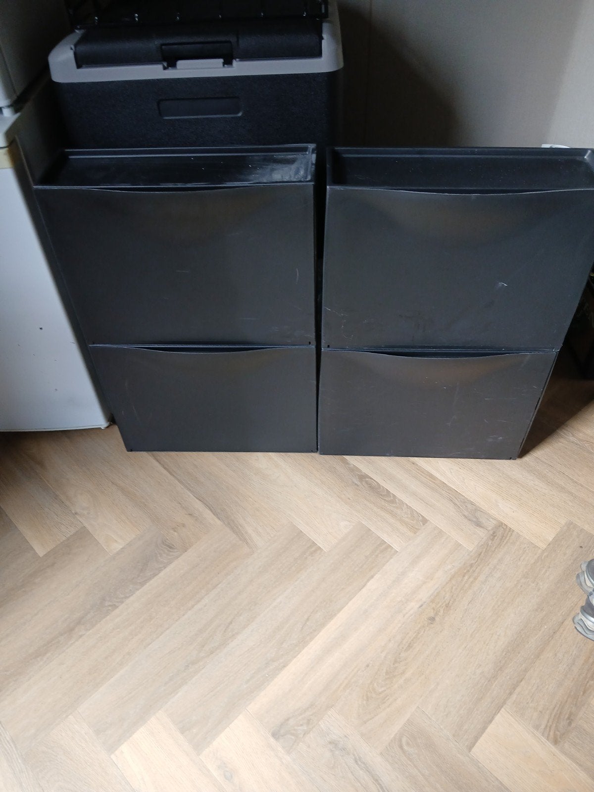 ikea trones zwart 4x schoenenbak, Ophalen, Gebruikt