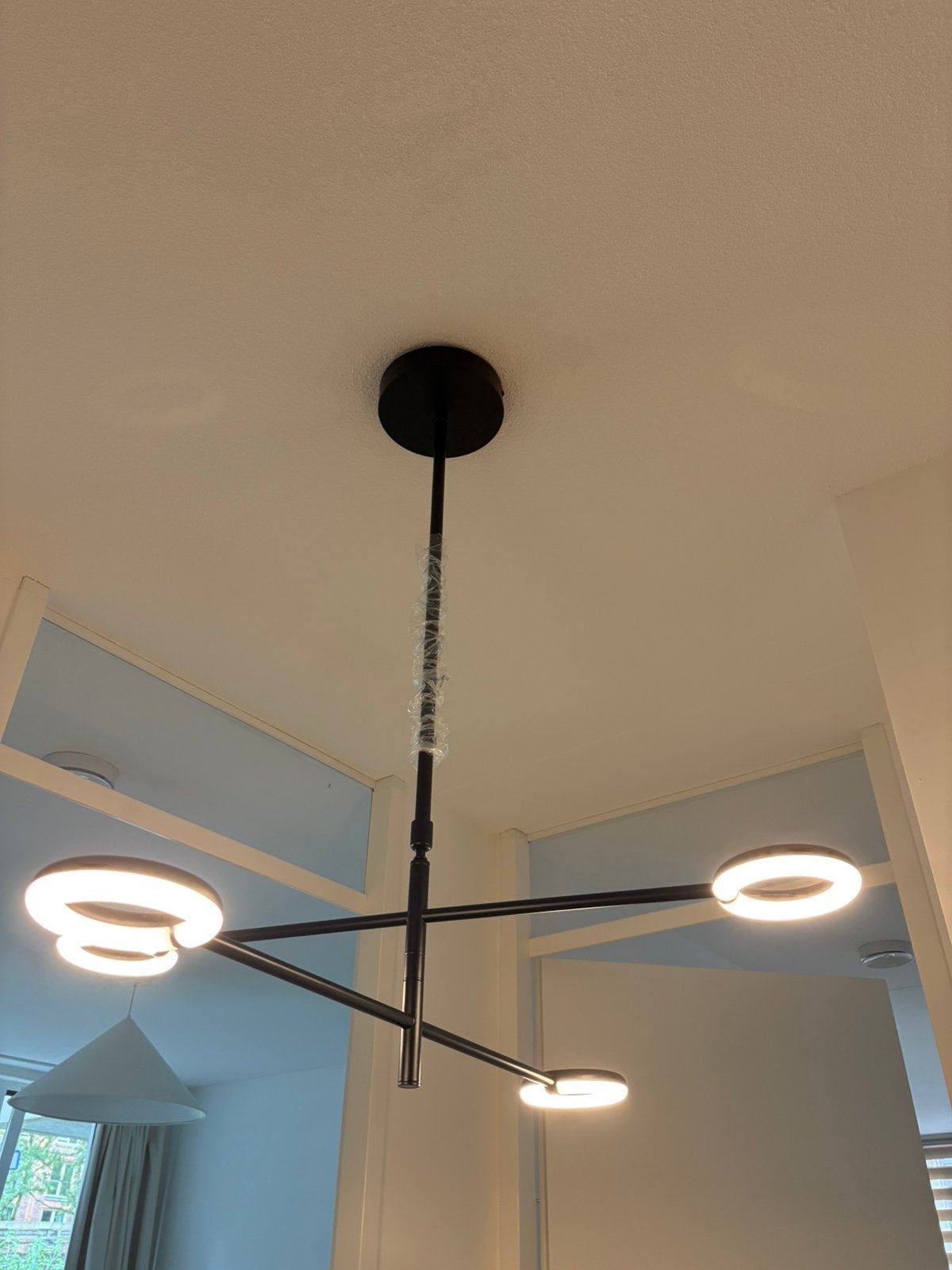 4x Westwing LED Hanglamp – Zwart - Nieuw in doos, Huis en Inrichting, Lampen | Hanglampen, Ophalen, Nieuw, Metaal, 75 cm of meer